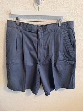 Bugle Boy Slate Blue Flat-Front Men's Shorts
